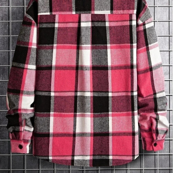 Pink And White Mens Overcoat - Picture 4 of 7